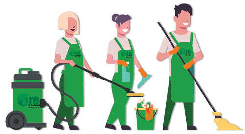 Office and commercial cleaning Brisbane illustration 3 cleaners